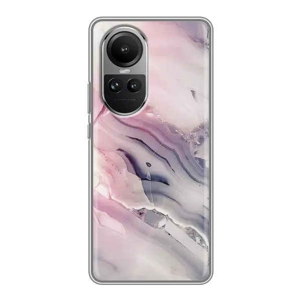 Чехол с принтом «Пурпурный Мрамор» для OPPO Reno 10