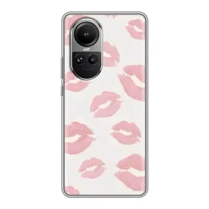 Чехол с розовым рисунком для Oppo Reno 10 (Розовые губы)