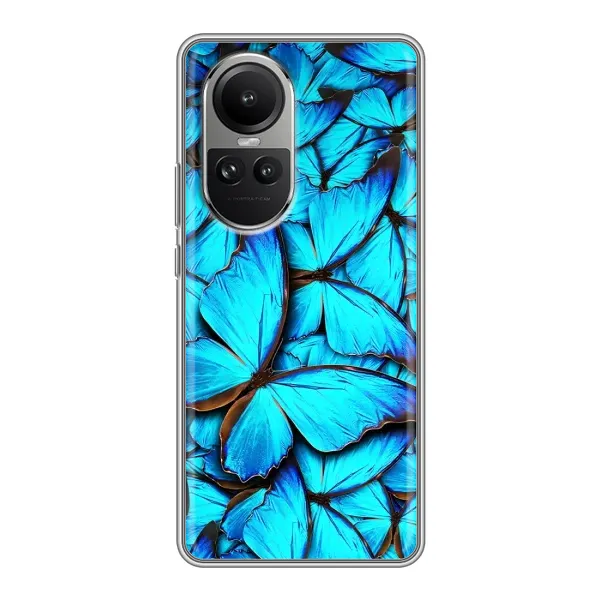 Чехол с принтом «Синие бабочки» для OPPO Reno 10 Чехол с принтом «Синие бабочки» для OPPO Reno 10