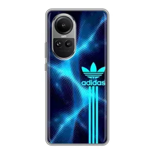 Чехлы Адидас для Oppo Reno 10 (AlphaPrint) (Синий Адидас)