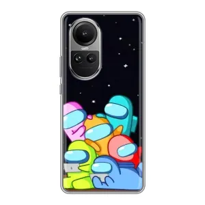 Чохли Амонг Ас для Oppo Reno 10 (AlphaPrint) (Скіни в космосі)