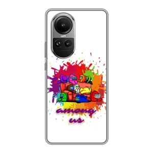 Чохли Амонг Ас для Oppo Reno 10 (AlphaPrint) (Яскравий АмонгАс)