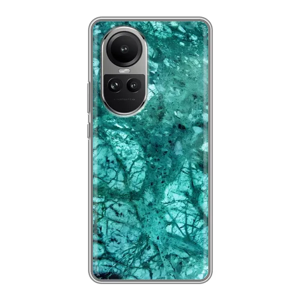 Чехол с принтом «Зеленый мрамор» для OPPO Reno 10
