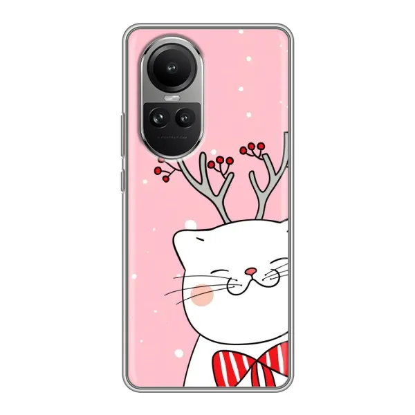 Чехол с принтом «Зимний кот» для OPPO Reno 10