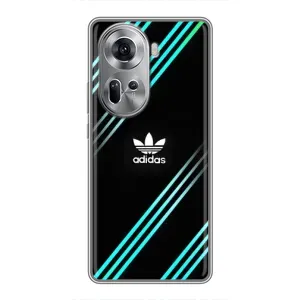 Чехлы Адидас для Oppo Reno 11 5G (AlphaPrint) (Адидас с полосами)