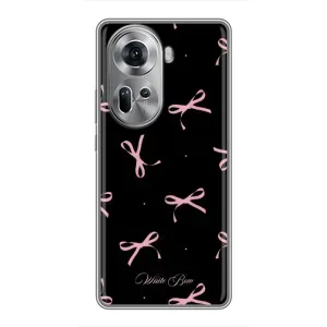 Чехол с бантиками на Оппо Рено 11 5G (Банты на черном)