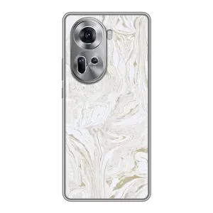 Мраморный чехол на Oppo Reno 11 5G (VPrint) (Белый мрамор)