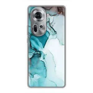 Чохол для OPPO Reno 11 5G - з принтом (Дизайнерські) (AlphaPrint) (Бірюзовий мрамор)