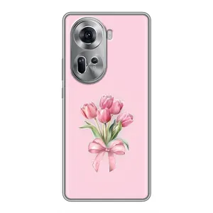 Чохол з розовим принтом для Oppo Reno 11 5G (Букет квітів)