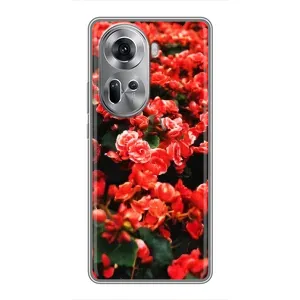 Чохли з квітами для Oppo Reno 11 5G (VPrint) (Квіти червоні)