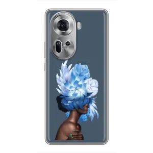 Чехлы (ART) Цветы на Oppo Reno 11 5G (VPrint) (Квіти на голові)