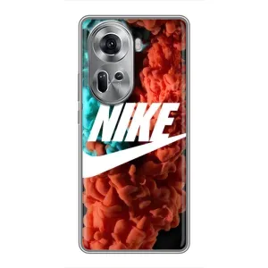 Чехол для Oppo Reno 11 5G - с принтом Найк (AlphaPrint) (Дымчатый найк)