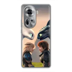Чехол как приручить дракона на Oppo Reno 11 5G (Иккинг и Астрид)
