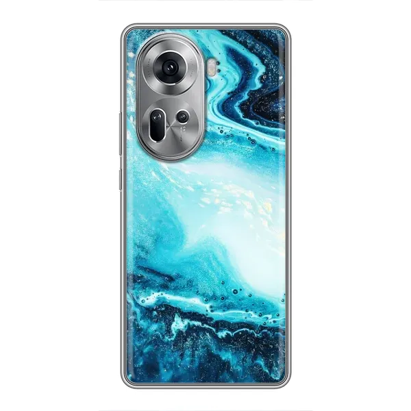 Чехол с принтом «Голубой мрамор» для OPPO Reno 11 5G