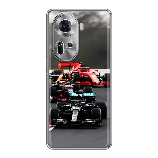 Чехол с принтом «Гонка Формула 1» для OPPO Reno 11 5G