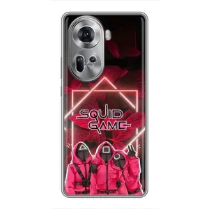 Чехол Гра в кальмара для Oppo Reno 11 5G (Охранники Игра кальмара)