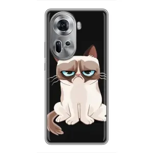 Чохол з принтом для Oppo Reno 11 5G (AlphaPrint) Модні коти (Сумний кіт)
