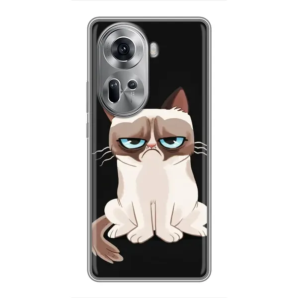 Чехол с принтом «Грустный кот» для OPPO Reno 11 5G