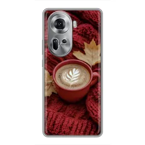 Чехол с уникальным дизайном «Осень с кофе» для Oppo Reno 11 5G (Кофе на пледе)