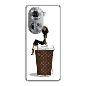 Чехлы Луи Витон для Oppo Reno 11 5G (AlphaPrint - LOUIS VUITTON) (кофе LOUIS VUITTON)