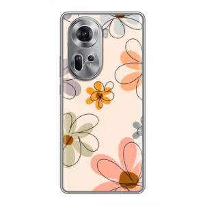 Чохол з квітковим принтом на OPPO Reno 11 5G (Кольорові квіти)