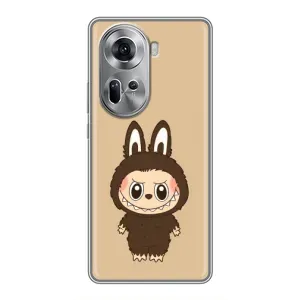 Чехол с Лабубу на Oppo Reno 11 5G (Bored Ape в красном)