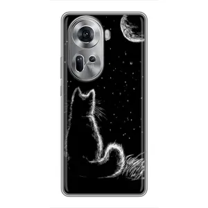 Чехол с принтом для Oppo Reno 11 5G (AlphaPrint) Модные коты