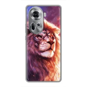 Чехол со Львом для Oppo Reno 11 5G (VPrint) (Красочный Лев)