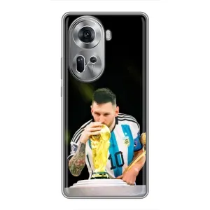 Чехлы для Oppo Reno 11 5G (Leo чемпион) (AlphaPrint) (Кубок Месси)