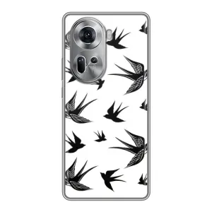 Чохол з пташками на Oppo Reno 11 5G (VPrint) (Ластівки)