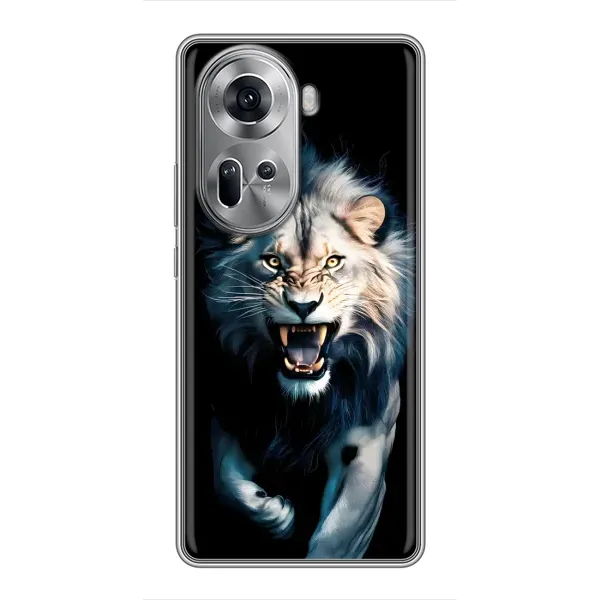Чехол с принтом «Лев в темноте» для OPPO Reno 11 5G