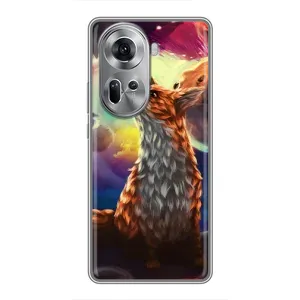 Чохли з картинкою Лисичка для Oppo Reno 11 5G (VPrint) (Лисичка в космосі)