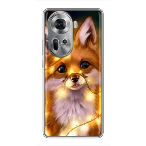 Чохли з картинкою Лисичка для Oppo Reno 11 5G (VPrint) (Лисичка в гірляндах)