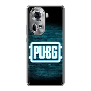 Чехол PUBG для Оппо Рено 11 5G (AlphaPrint) (Лого PUBG)