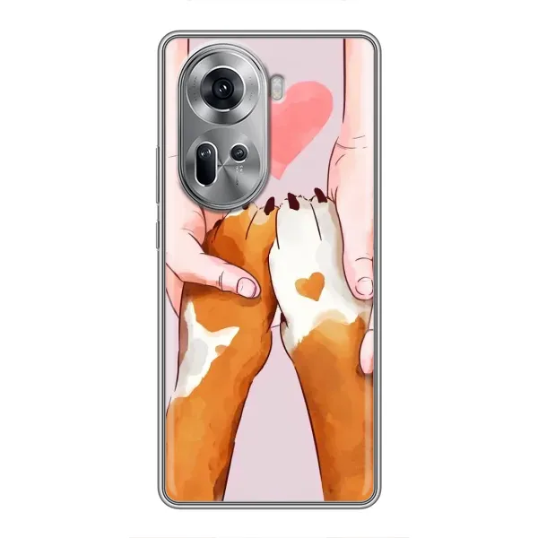 Чехол с принтом «Любовь к собакам» для OPPO Reno 11 5G