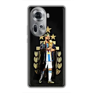Чехлы для Oppo Reno 11 5G (Leo чемпион) (AlphaPrint) (Месси Король)