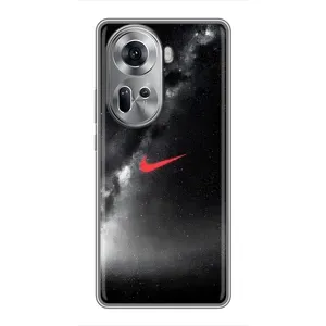 Чехол для Oppo Reno 11 5G - с принтом Найк (AlphaPrint) (Найк красный)