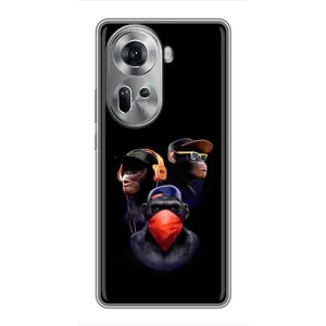 Чехол с Обезьянами Oppo Reno 11 5G - (AlphaPrint)