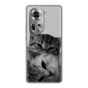 Чохол з малюнком кіт на Oppo Reno 11 5G (Пара котів)