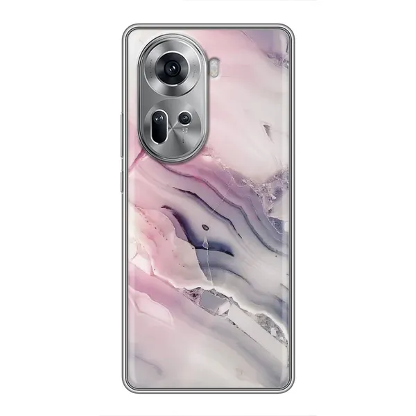 Чехол с принтом «Пурпурный Мрамор» для OPPO Reno 11 5G