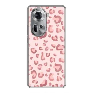 Чохол з розовим принтом для Oppo Reno 11 5G (Рожевий леопард)