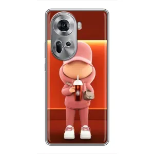 Крутые Чехлы Луи Виттон для Oppo Reno 11 5G (AlphaPrint) (С Кофе)