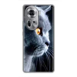 Чохли з Котиками для Oppo Reno 11 5G (VPrint) (Сірий Кіт)
