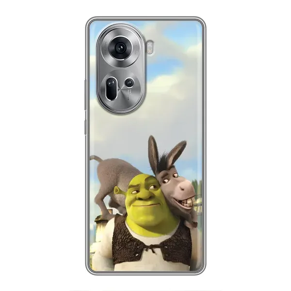 Чохол з принтом «Шрек та Осел» для OPPO Reno 11 5G Чохол з принтом «Шрек та Осел» для OPPO Reno 11 5G