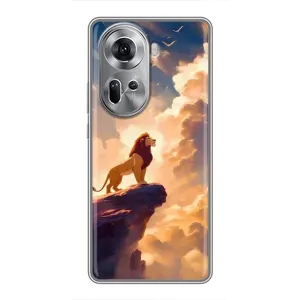 Чехол Король лев на Оппо Рено 11 5G (Симба на скале)