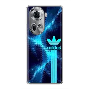 Чехлы Адидас для Oppo Reno 11 5G (AlphaPrint) (Синий Адидас)