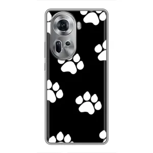 Чехлы с собаками для Oppo Reno 11 5G (VPrint) (Следы собаки)