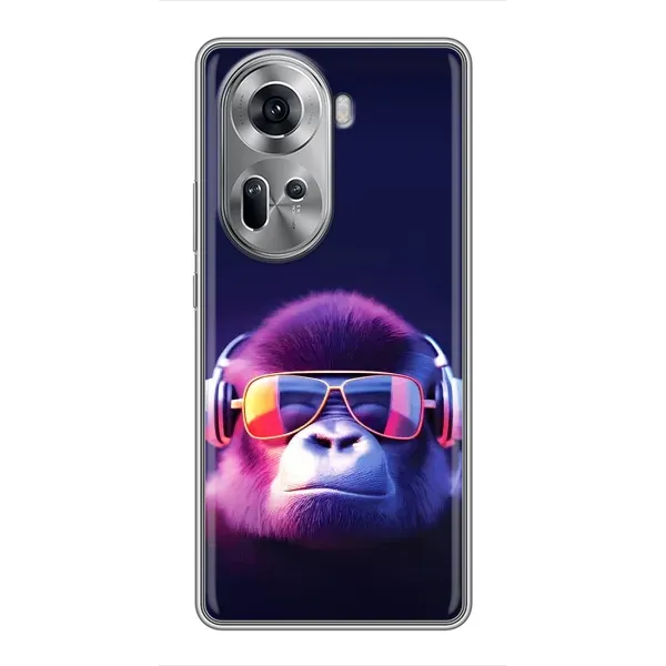 Чохол з принтом «Стильна мавпа» для OPPO Reno 11 5G