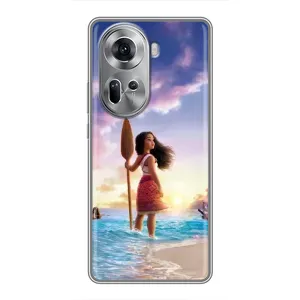 Чехол с мультфильмом Моана Oppo Reno 11 5G (Моана с веслом)