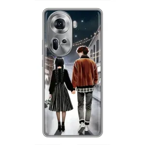 Чехол с дизайном Венздей 2 на Oppo Reno 11 5G (Уэнздей и Тайлер)